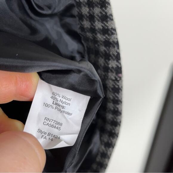 J. CREW Keating Houndstooth Boy Wool Blazer Black Gray {HH27} - Picture 5 of 5